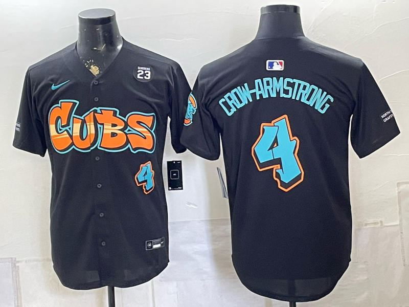 Men 2026 Chicago Cubs #4 Crow armstrong black Game Nike MLB Jersey 08230012->chicago cubs->MLB Jersey